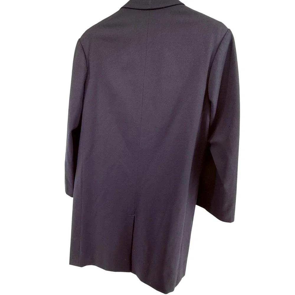 Vintage Kumar High Class Tailor Men's Dark Navy Overcoat Ed Bespoke‎ *read*